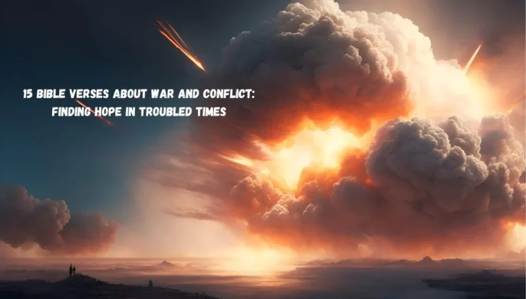 15 Bible Verses About War and Conflict: Finding Hope in Troubled Times