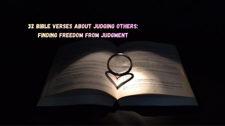 32 Bible Verses About Judging Others: Finding Freedom from Judgment