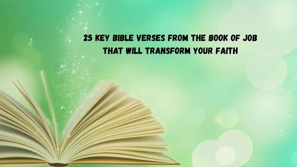 25 Key Bible Verses From The Book of Job That Will Transform Your Faith